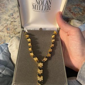 Blue and stone gold necklace brand new from Nolan Millers glamour collection